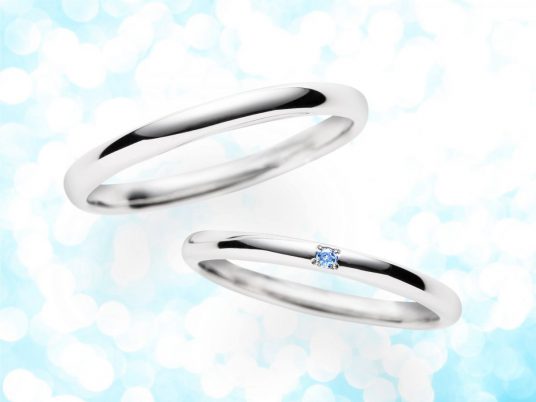 ありがとうice blue dia.結婚指輪